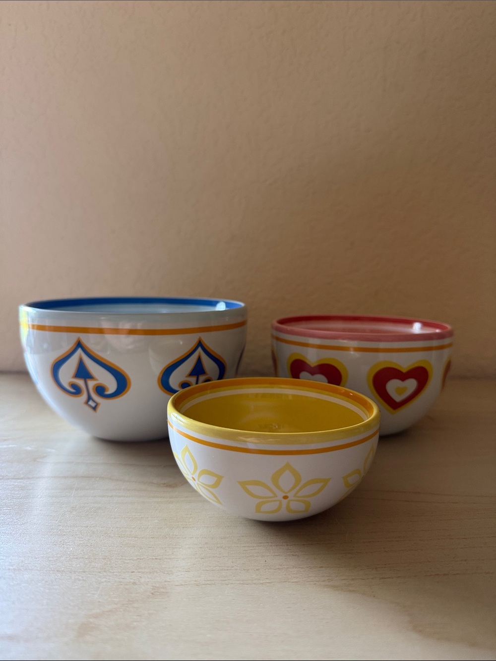 Disney Parks Mad Tea Party Ceramic Nesting Bowl Set Mousewares